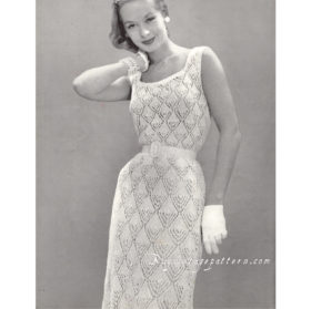 Vintage Blouse and Skirt knit pattern downloadable PDF