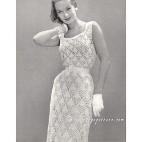 Vintage Blouse and Skirt knit pattern downloadable PDF