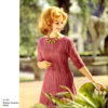 Vintage Red Dress knitting pattern downloadable PDF - Image 3