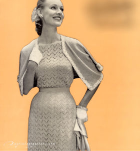 Vintage Dress knitting pattern downloadable PDF