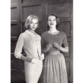 Top, Cardigan knit patterns downloadable PDF vintage