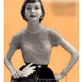 Vintage Blouse knit,pattern downloadable PDF