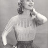 Vintage Blouse knitting pattern downloadable PDF - Image 3