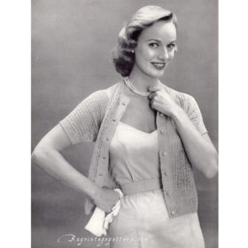 Vintage Cardigan knit pattern downloadable PDF