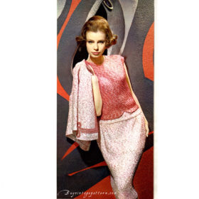 Vintage Suit and Blouse knit pattern downloadable PDF