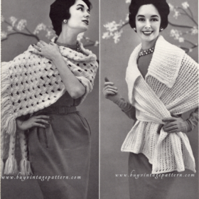 Vintage Stoles knit patterns downloadable PDF