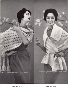 Vintage Stoles knit patterns downloadable PDF