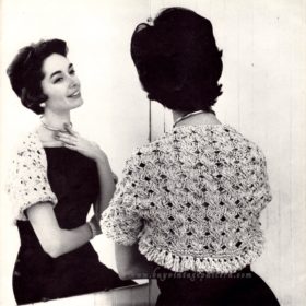 Vintage Shrug knitting pattern downloadable PDF
