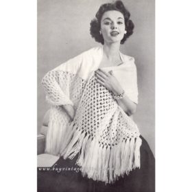Vintage Fabric crochet pattern downloadable PDF