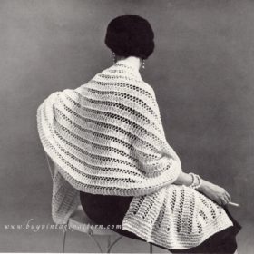 Vintage Shawl knitting pattern downloadable PDF