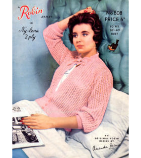Vintage Bed-Jacket knitting pattern downloadable PDF