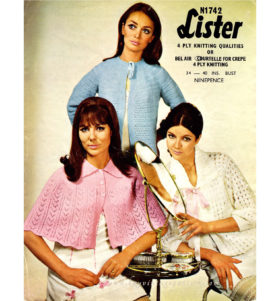 Vintage Bed Jacket knitting pattern downloadable PDF