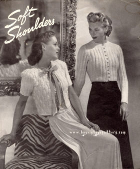 Lady’s Jacket Knit patterns downloadable PDF vintage