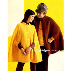 Vintage Capes knitting pattern downloadable PDF