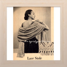 Vintage Lace Stole Knit pattern downloadable PDF