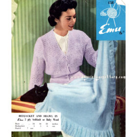 Vintage Bedjacket and Shawl knit patterns downloadable PDF