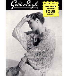 Vintage Bed Stole knitting pattern downloadable PDF