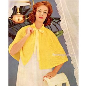 Vintage Bed Cape Knitting pattern downloadable PDF