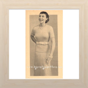 Vintage 2-Piece Suit knit pattern downloadable PDF