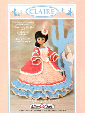 Southwest 15" Fashion Doll Fibre Craft Crochet Pattern Leaflet