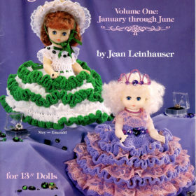 Sold out ! Crochet Birthstone Dolls pattern , January - June (6 Designs)