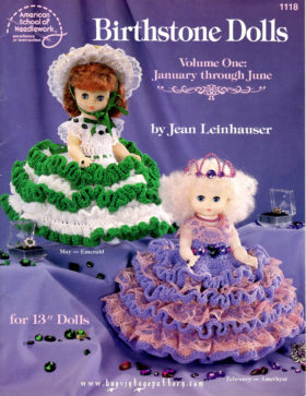 Sold out ! Crochet Birthstone Dolls pattern , January - June (6 Designs)