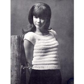 Vintage Low Neck Pullover knitting pattern downloadable PDF