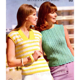 Vintage Pullovers Knit patterns downloadable PDF