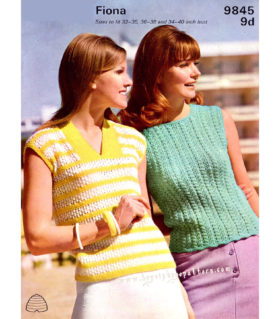 Vintage Pullovers Knit patterns downloadable PDF