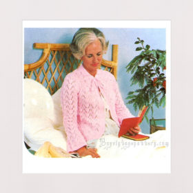 Vintage Bed-jacket knit pattern downloadable PDF