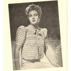 Vintage Bed-Jacket knitting pattern downloadable PDF
