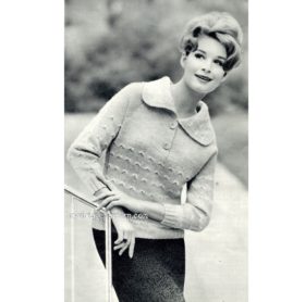 Vintage Blouse knit pattern downloadable PDF