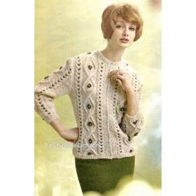 Vintage Cardigan knitting pattern downloadable PDF