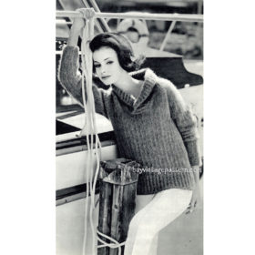 Vintage Pullover knitting pattern downloadable PDF