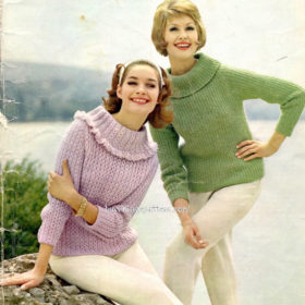 Vintage Sweaters knitting pattern downloadable PDF