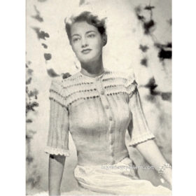 Vintage Bed Jacket knitting pattern downloadable PDF