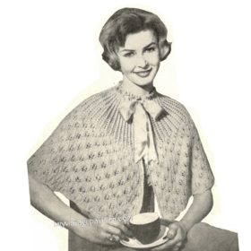 Vintage BedCape knitting pattern downloadable PDF
