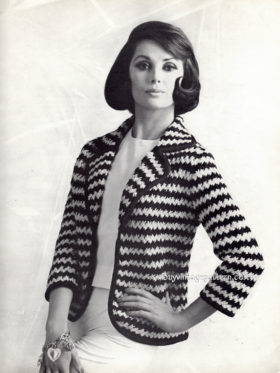Vintage Jacket knitting pattern downloadable PDF