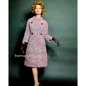 Vintage Coat knitting pattern downloadable PDF