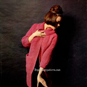 Vintage Coat knitting pattern downloadable PDF