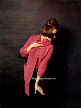 Vintage Coat knitting pattern downloadable PDF