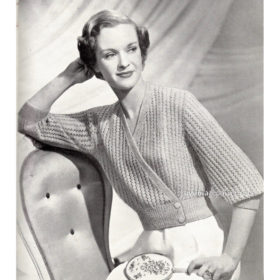 Vintage Cross-Over knit pattern downloadable PDF