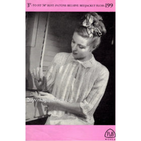 Vintage dressing Jacket knit pattern downloadable PDF