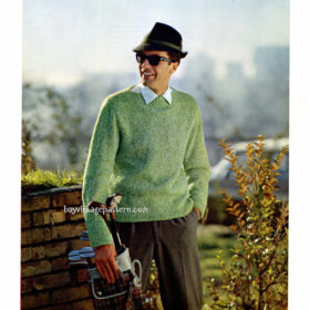 Vintage Man Pullover knitting pattern PDF downloadable