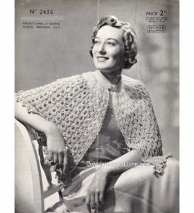 Vintage Bed-Cape knitting pattern downloadable PDF