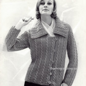Vintage Jacket knitting pattern downloadable PDF