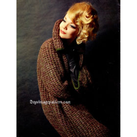 Vintage Coat knitting pattern downloadable PDF