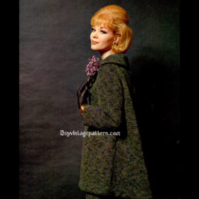 Vintage Coat knitting pattern downloadable PDF