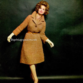 Vintage Coat knitting pattern downloadable PDF