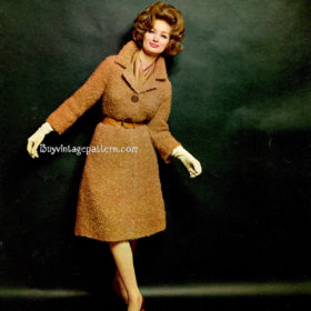 Vintage Coat knitting pattern downloadable PDF